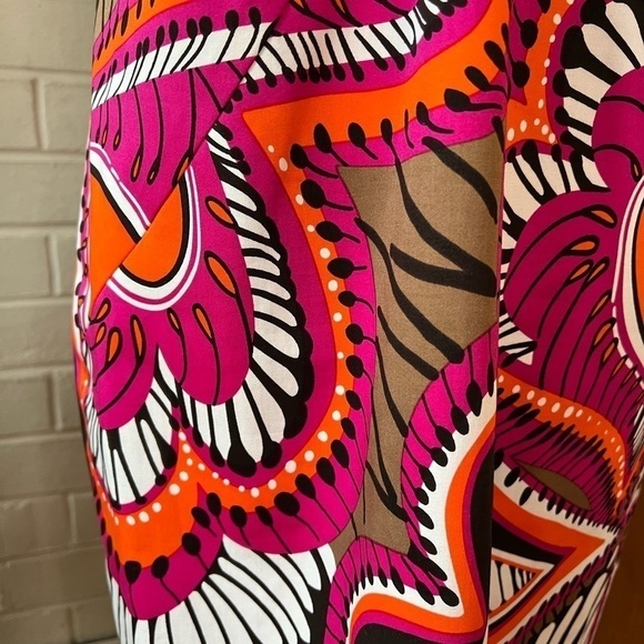 DAVID Meister printed mini slip dress pink size 8 EUC - Picture 7 of 11